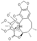 CAS # 72960-21-5, Gomisin E, (5R,6S,7S,13aS,16R,17R)-5,6,7,8-Tetrahydro-17-hydroxy-1,2,3-trimethoxy-6,7,16,17-tetramethyl-5,13-(epoxybutanoxy)benzo[3,4]cycloocta[1,2-f][1,3]benzodioxol-18-one