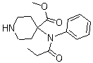 CAS # 72996-78-2, Norcarfentanil, 4-[(1-Oxopropyl)phenylamino]-4-piperidinecarboxylic acid methyl ester