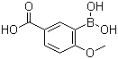 2-甲氧基-5-羧基苯硼酸分子结构 (CAS 730971-32-1)