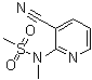 structure of CAS# 73161-37-2, N-(3-氰基吡啶-2-基)-N-甲基甲烷磺酰胺