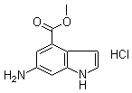 structure of CAS# 731810-08-5, 6-氨基-1H-吲哚-4-羧酸甲酯单盐酸盐