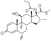 CAS # 73205-13-7, Ticabesone propionate, (6alpha,11beta,16alpha,17alpha)-6,9-Difluoro-11-hydroxy-16-methyl-3-oxo-17-(1-oxopropoxy)-androsta-1,4-diene-17-carbothioic acid S-methyl ester, RS 35909-00-00-0