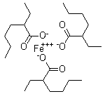 2-乙基己酸铁分子结构 (CAS 7321-53-1)