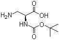 3-氨基-Boc-L-丙氨酸分子结构 (CAS 73259-81-1)