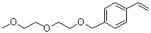 1-乙烯基-4-[[2-(2-甲氧基乙氧基)乙氧基]甲基]苯分子结构 (CAS 7327-71-1)