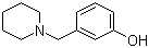 3-(1-哌啶基甲基)苯酚分子结构 (CAS 73279-04-6)