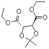 structure of CAS# 73346-73-3, (4S,5S)-2,2-Dimethyl-1,3-dioxolane-4,5-dicarboxylic acid 4,5-diethyl ester