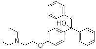 structure of CAS# 73404-00-9, alpha-[4-[2-(Diethylamino)ethoxy]phenyl]-alpha-phenylbenzeneethanol