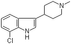 7-氯-3-(1-甲基-4-哌啶基)吲哚分子结构 (CAS 734518-22-0)