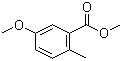 5-甲氧基-2-甲基苯甲酸甲酯分子结构 (CAS 73502-03-1)