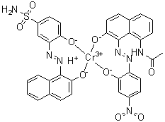 CAS 登录号：73507-10-5, [4-羟基-3-[(2-羟基-1-萘基)偶氮]苯磺酰胺][N-[7-羟基-8-[(2-羟基-4-硝基苯基)偶氮]-1-萘基]乙酰胺]氢铬酸