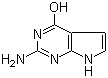 structure of CAS# 7355-55-7, 2-氨基-4-羟基吡咯并[2,3-d]嘧啶