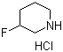 3-氟哌啶盐酸盐分子结构 (CAS 737000-77-0)