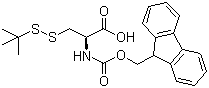 structure of CAS# 73724-43-3, N-芴甲氧羰基-S-叔丁硫基-L-半胱氨酸