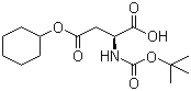 Boc-L-天冬氨酸 4-环己酯分子结构 (CAS 73821-95-1)