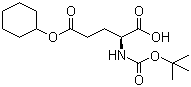 structure of CAS# 73821-97-3, 叔丁氧羰基-L-谷氨酸 5-环己酯