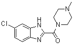 (6-氯-1H-苯并咪唑-2-基)(4-甲基-1-哌嗪基)甲酮分子结构 (CAS 73903-17-0)