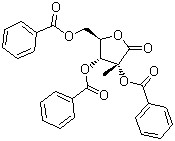 structure of CAS# 7392-74-7, 2,3,5-三苯甲酰氧基-2-C-甲基-D-核糖酸-1,4-内酯