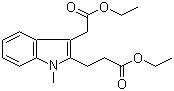 structure of CAS# 74120-22-2, 3-(2-乙氧基-2-氧代乙基)-1-甲基-1H-吲哚-2-丙酸乙酯