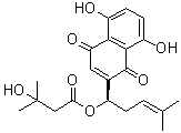 structure of CAS# 7415-78-3, beta-羟基异戊酰紫草素