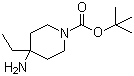 4-氨基-4-乙基哌啶-1-甲酸叔丁酯分子结构 (CAS 741687-07-0)