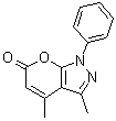 structure of CAS# 74169-52-1, 3,4-二甲基-1-苯基吡喃并[2,3-c]吡唑-6(1H)-酮