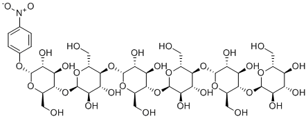 4-硝基苯基-alpha-D-麦芽己糖苷分子结构 (CAS 74173-30-1)