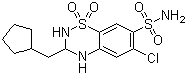 环戊噻嗪分子结构 (CAS 742-20-1)
