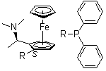 (2S)-1-[(1R)-1-(二甲基氨基)乙基]-2-(二苯基膦基)二茂铁分子结构 (CAS 74311-54-9)