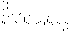CAS # 743460-49-3, Biphenyl-2-ylcarbamic acid 1-[2-[(benzyloxycarbonyl)methylamino]ethyl]piperidin-4-yl ester