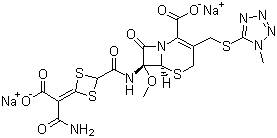 头孢替坦二钠分子结构 (CAS 74356-00-6)