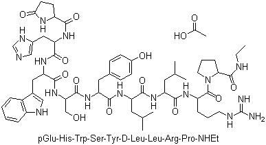 structure of CAS# 74381-53-6, 醋酸亮丙瑞林