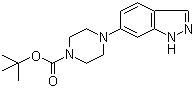 4-(1H-吲唑-6-基)哌嗪-1-甲酸叔丁酯分子结构 (CAS 744219-43-0)