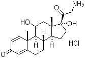 21-氨基-11,17-二羟基-(11b)-孕甾-1,4-二烯-3,20-二酮盐酸盐分子结构 (CAS 744254-09-9)
