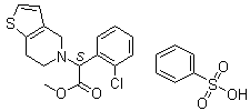 苯磺酸氯吡格雷分子结构 (CAS 744256-69-7)