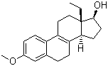 structure of CAS# 7443-72-3, 13-乙基-3-甲氧基雌甾-1,3,5(10),8-四烯-17b-醇