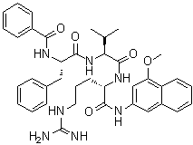 CAS # 74503-79-0, N-Benzoyl-L-phenylalanyl-L-valyl-N-(4-methoxy-2-naphthalenyl)-L-argininamide