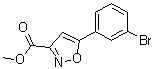 structure of CAS# 745078-74-4, 5-(3-溴苯基)异恶唑-3-羧酸甲酯