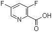 structure of CAS# 745784-04-7, 3,5-二氟-2-吡啶羧酸