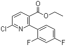 2-(2,4-二氟苯基)-6-氯吡啶-3-羧酸乙酯分子结构 (CAS 745833-19-6)