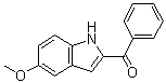 (5-甲氧基-1H-吲哚-2-基)苯基甲酮分子结构 (CAS 74588-78-6)
