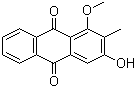 structure of CAS# 7460-43-7, 甲基异茜草素-1-甲醚