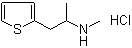 structure of CAS# 7464-94-0, N,alpha-Dimethyl-2-thiopheneethylamine hydrochloride