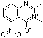 CAS 登录号：7467-38-1, 4-羟基-2,3-二甲基-5-硝基喹唑啉鎓内盐