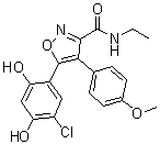 5-(5-氯-2,4-二羟基苯基)-N-乙基-4-(4-甲氧基苯基)-3-异恶唑甲酰胺分子结构 (CAS 747413-08-7)