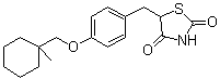 structure of CAS# 74772-77-3, 5-[[4-[(1-甲基环己基)甲氧基]苯基]甲基]-2,4-噻唑烷二酮