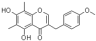 structure of CAS# 74805-89-3, 5,7-二羟基-3-[(4-甲氧基苯基)甲基]-6,8-二甲基-4H-1-苯并吡喃-4-酮