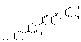 4'-[二氟(3,4,5-三氟苯氧基)甲基]-2,3',5',6-四氟-4-(反式-4-丙基环己基)-1,1'-联苯分子结构 (CAS 748139-01-7)