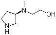 (R)-2-(甲基(吡咯烷-3-基)氨基)乙醇分子结构 (CAS 748766-92-9)