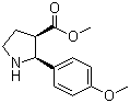 (2S,3R)-2-(4-甲氧基苯基)吡咯烷-3-甲酸甲酯分子结构 (CAS 748777-12-0)